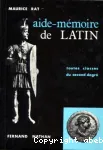 Aide-mémoire de latin vignette